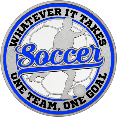 Royal Blue "Soccer" with Royal Blue Outer Circular Borders